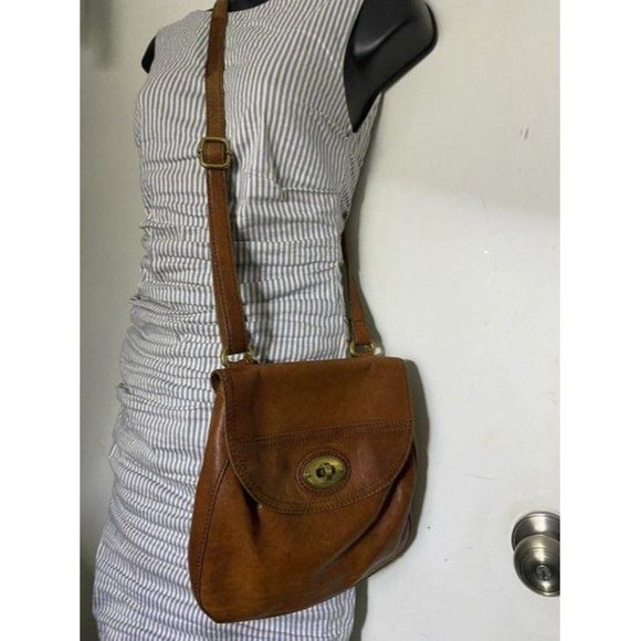 Fossil brown leather shoulder bag - Picture 5 of 12